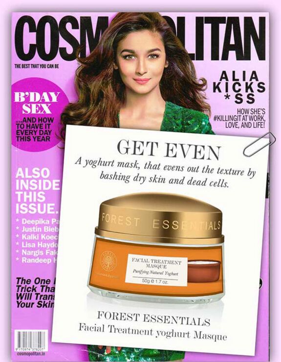 FACIAL TREATMENT MASQUE YOGURT FEATURED IN COSMOPOLITAN