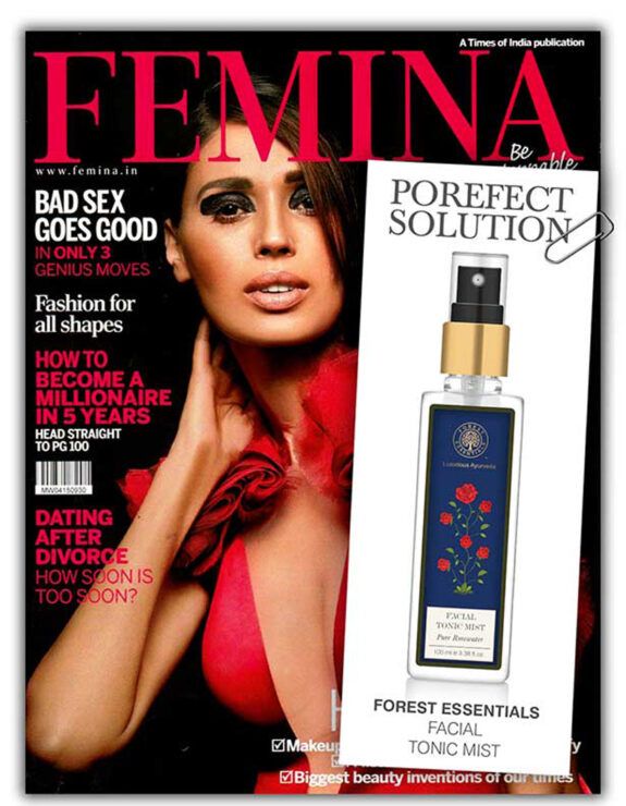 FACIAL TONER PURE ROSEWATER FEATURED IN FEMINA