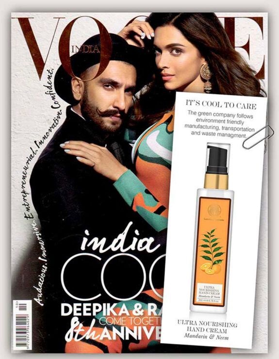 HAND CREAM MANDARIN & NEEM FEATURED IN VOGUE