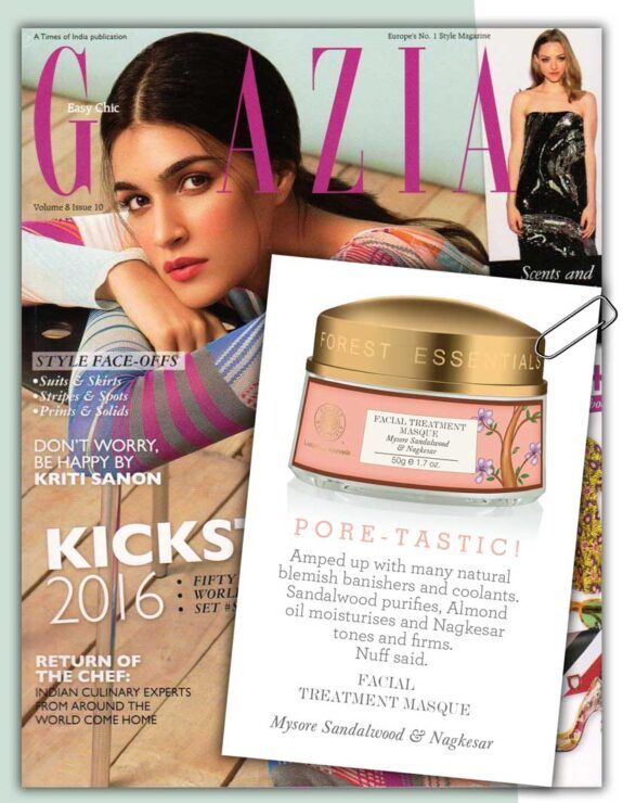 FACIAL TREATMENT MASQUE MYSORE SANDALWOOD & NAGKESAR FEATURED IN GAZIA