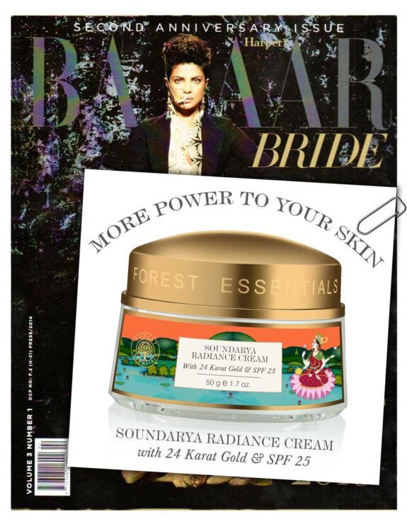 SOUNDARYA RADIANCE CREAM WITH 24 KARAT GOLD & SPF 25 FEATURED IN BAZAAR BRIDE