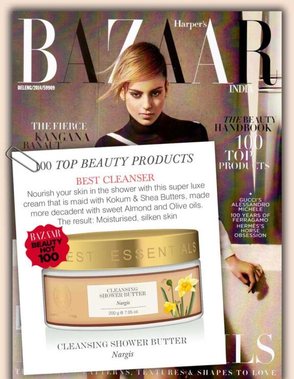 CLEANSING SHOWER BUTTER NARGIS FEATURED IN HARPER’S BAZAAR