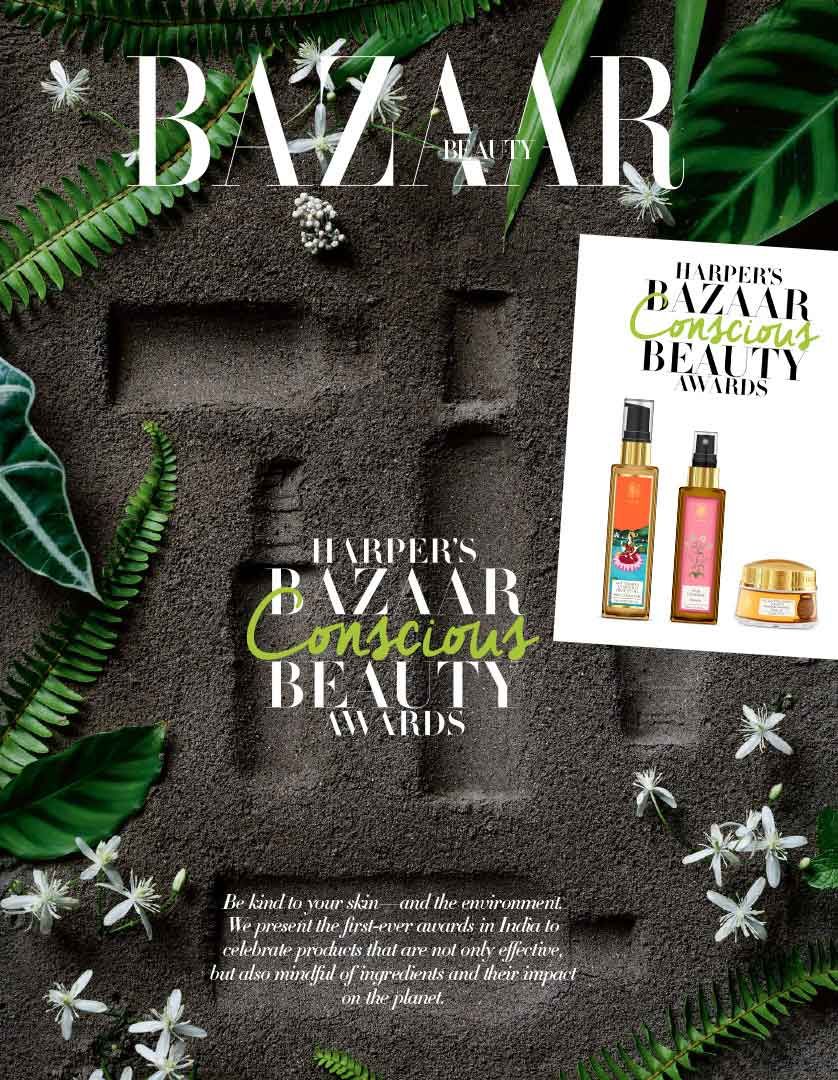 Harper's Bazaar Conscious Beauty coverage