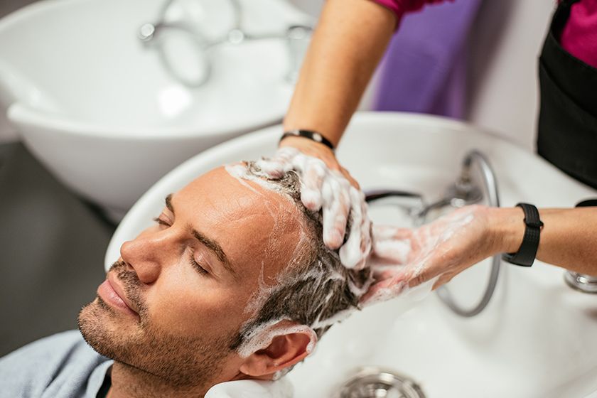 How often should men wash their hair?