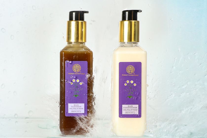 Forest Essentials Amla, Honey & Mulethi Hair Cleanser and Conditioner 