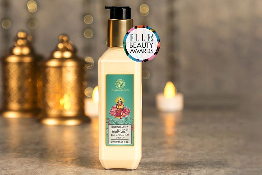 Forest Essentials Ultra-Rich Body Milk Soundarya With 24K Gold & SPF25 Forest Essentials Ultra-Rich Body Milk Soundarya With 24K Gold & SPF25