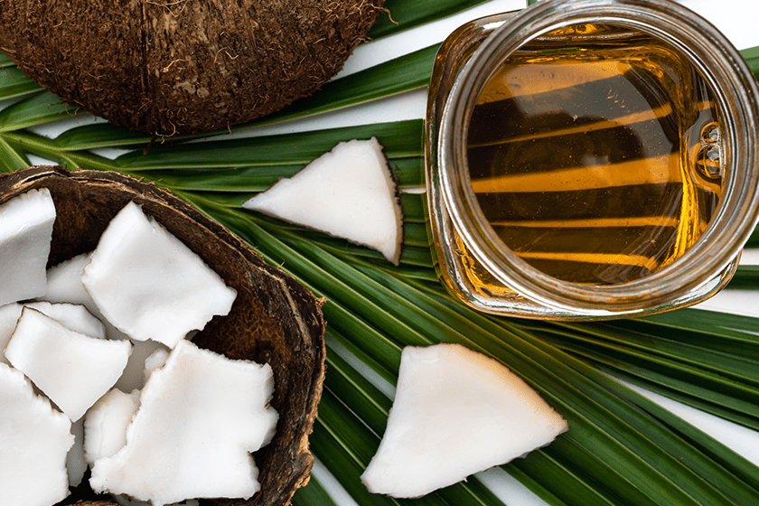 curry leaves and coconut oil