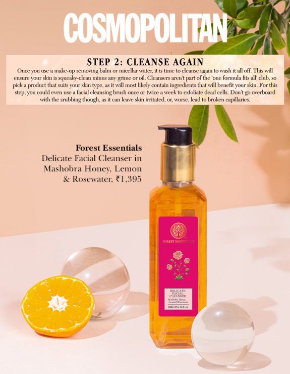 Cosmopolitan features Forest Essentials Facial cleanser