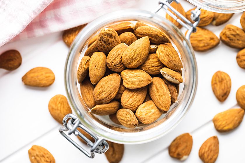 Dried Almond in Jar