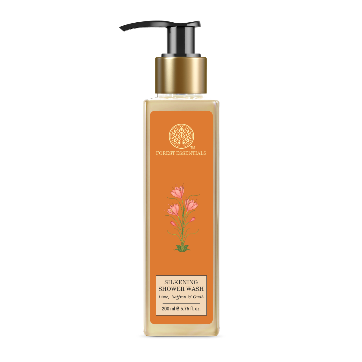 Silkening Shower Wash Lime Saffron & Oudh (200ml) Forest Essentials