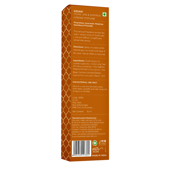 Intense Perfume Kesari - Oudh, Saffron & Lime