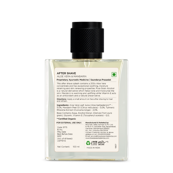 After Shave Spray Splash Aloe Vera & Mandarin