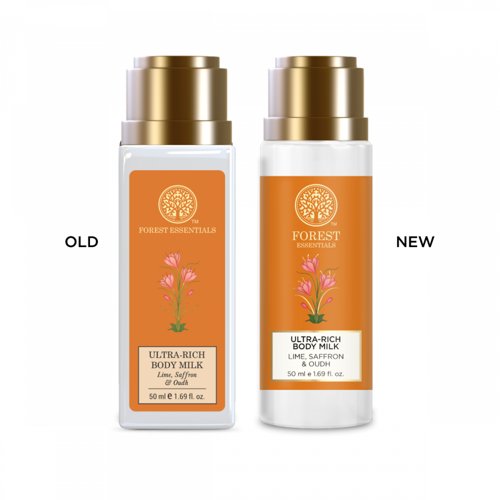 Ultra-Rich Body Milk Lime Saffron & Oudh (50ml) – Forest Essentials