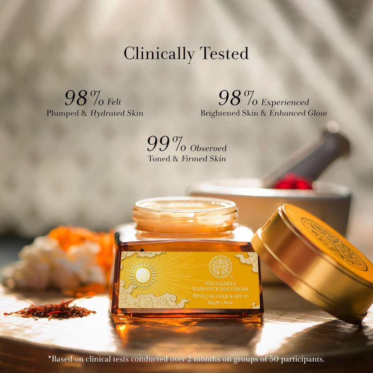 Soundarya Radiance Cream With 24K Gold SPF25 (50g) | Forest Essentials