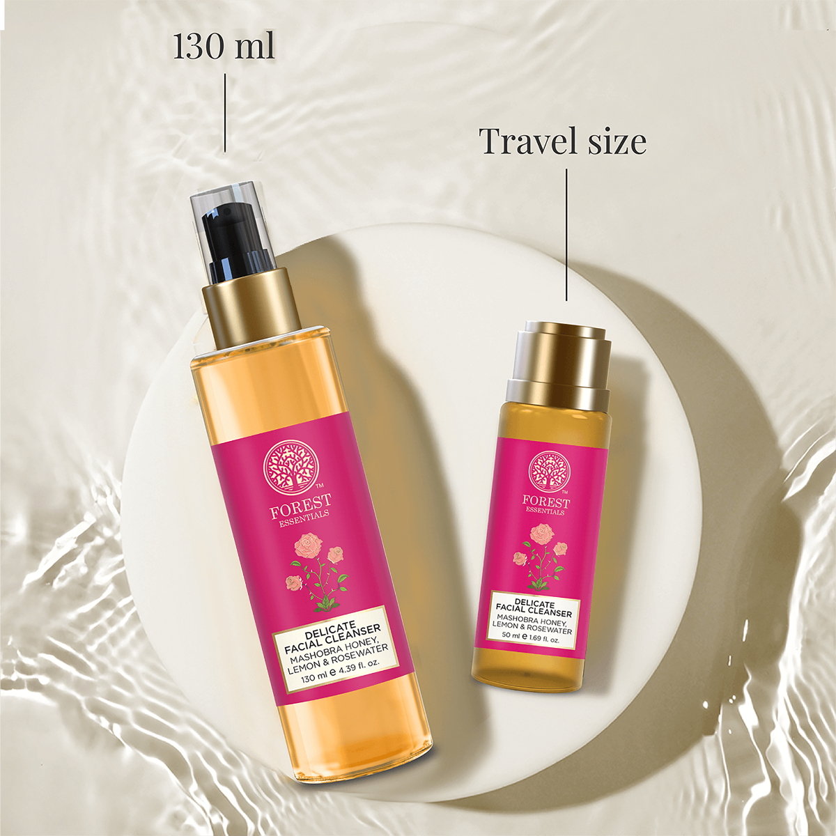 Forest Essentials Gesichtsreiniger – Mashobra Honig, Zitrone & Rosenwasser | 200 Ml | Ayurvedisch, Sulfatfrei