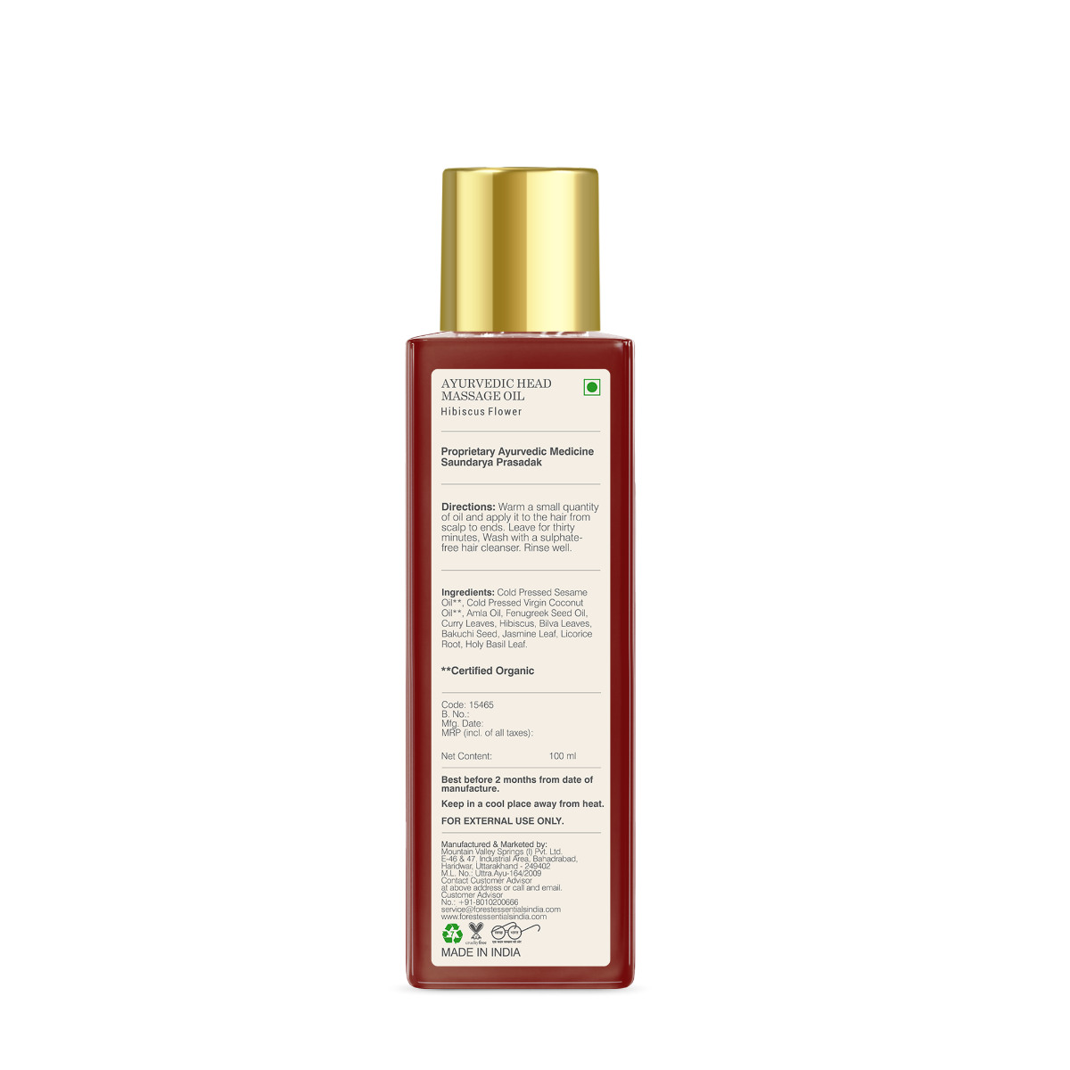 Ayurvedic Head Massage Oil With Hibiscus Flowers | Forest Essentials
