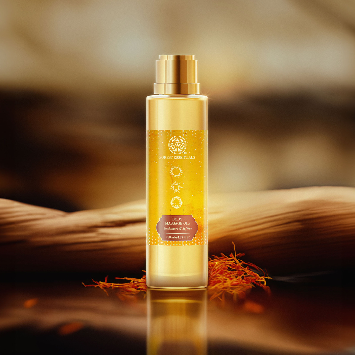 Body Massage Oil Sandalwood and Saffron | Forest Essentials