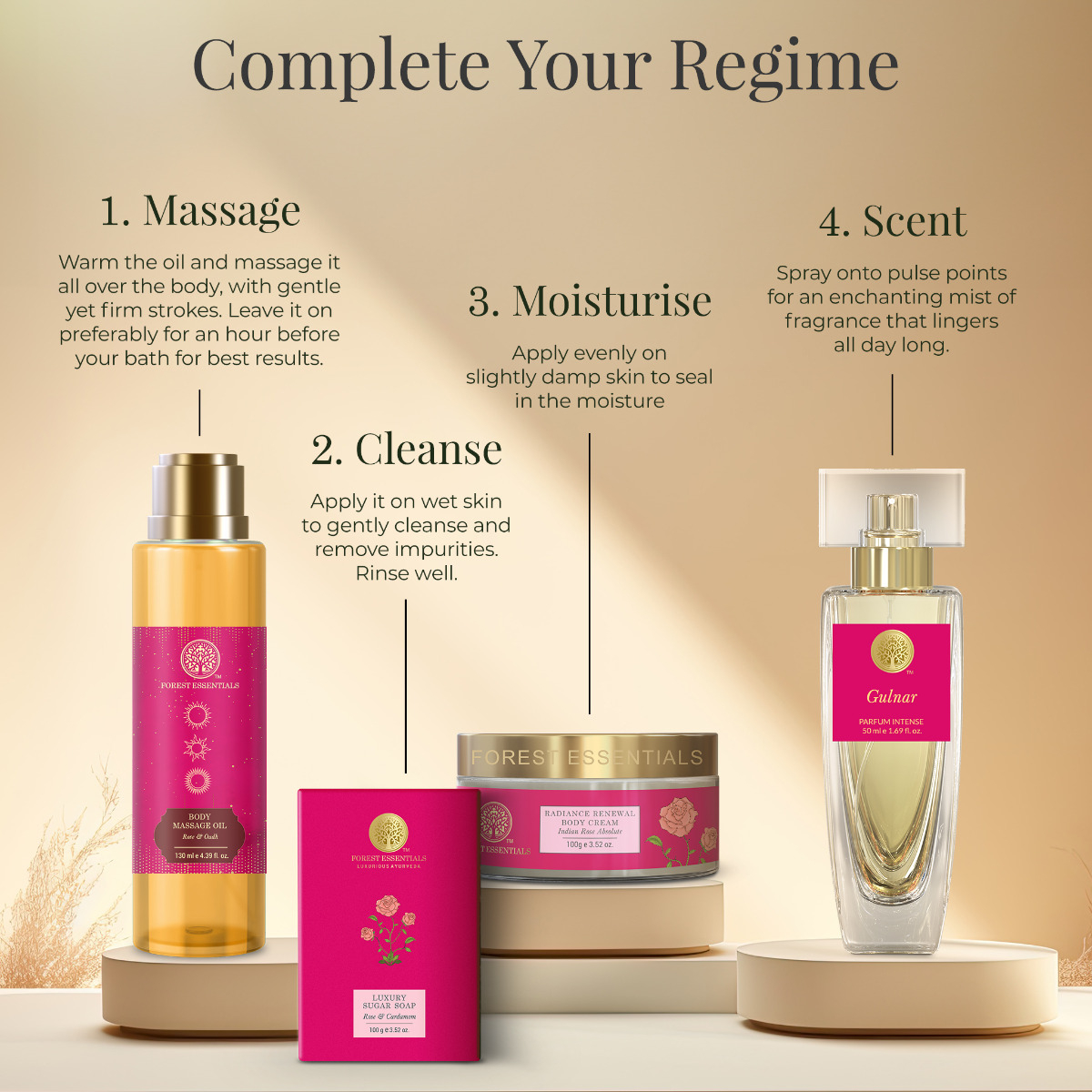 Shop Natural Body Massage Oil | Rose and Oudh | Forest Essentials