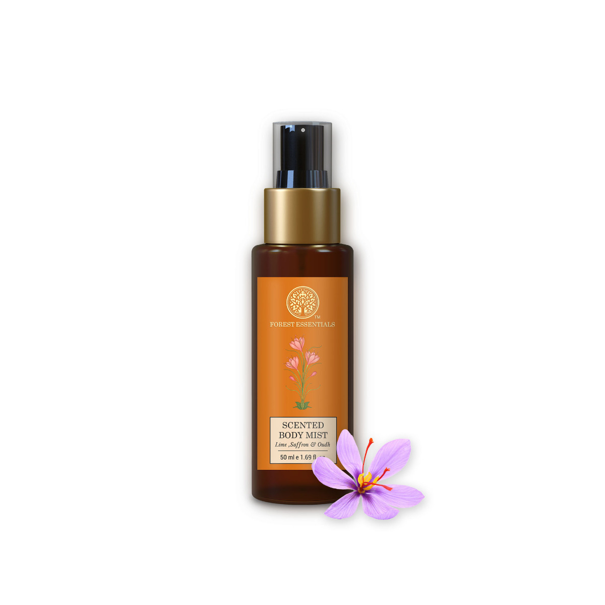 Body Mist Lime, Saffron & Oudh (50ml) | Forest Essentials