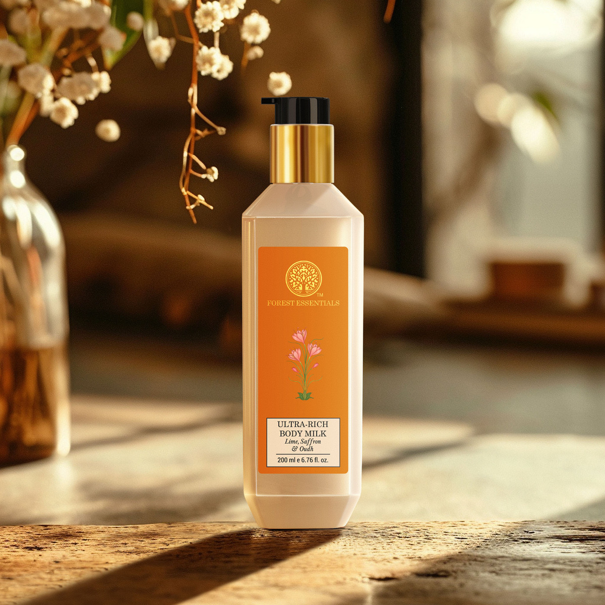Ultra-Rich Body Milk Lime Saffron & Oudh (200ml) – Forest Essentials