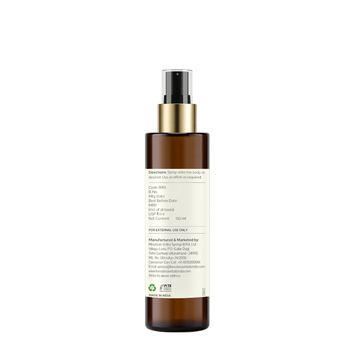Body Mist Honey and Vanilla (130ml) | Forest Essentials