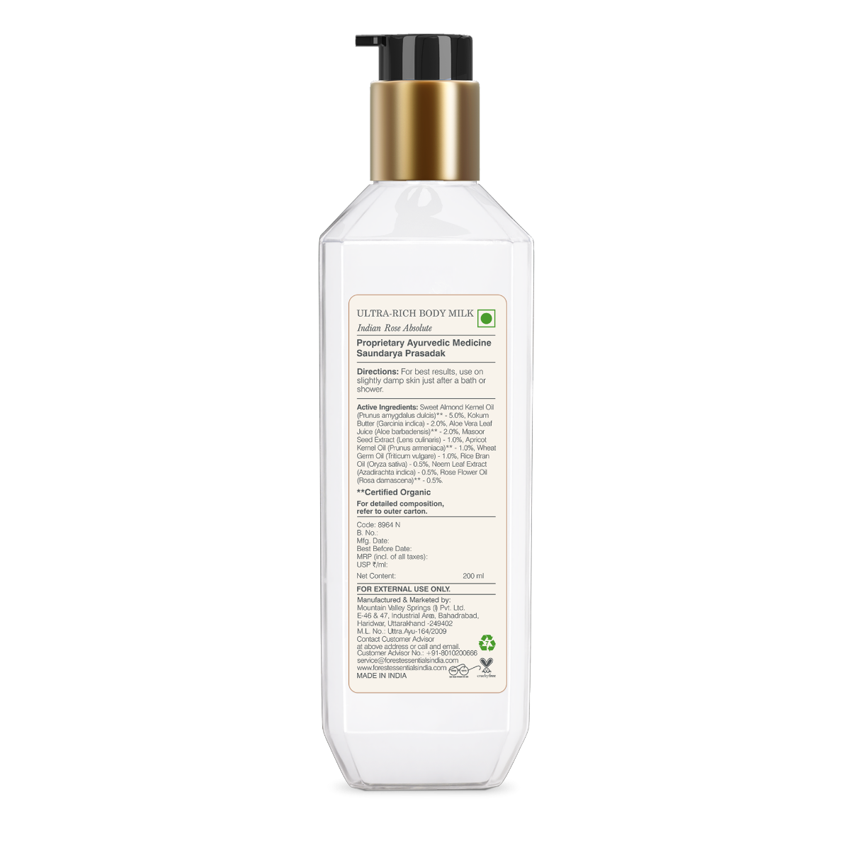 Ultra Rich Body Milk Indian Rose Absolute | Forest Essentials