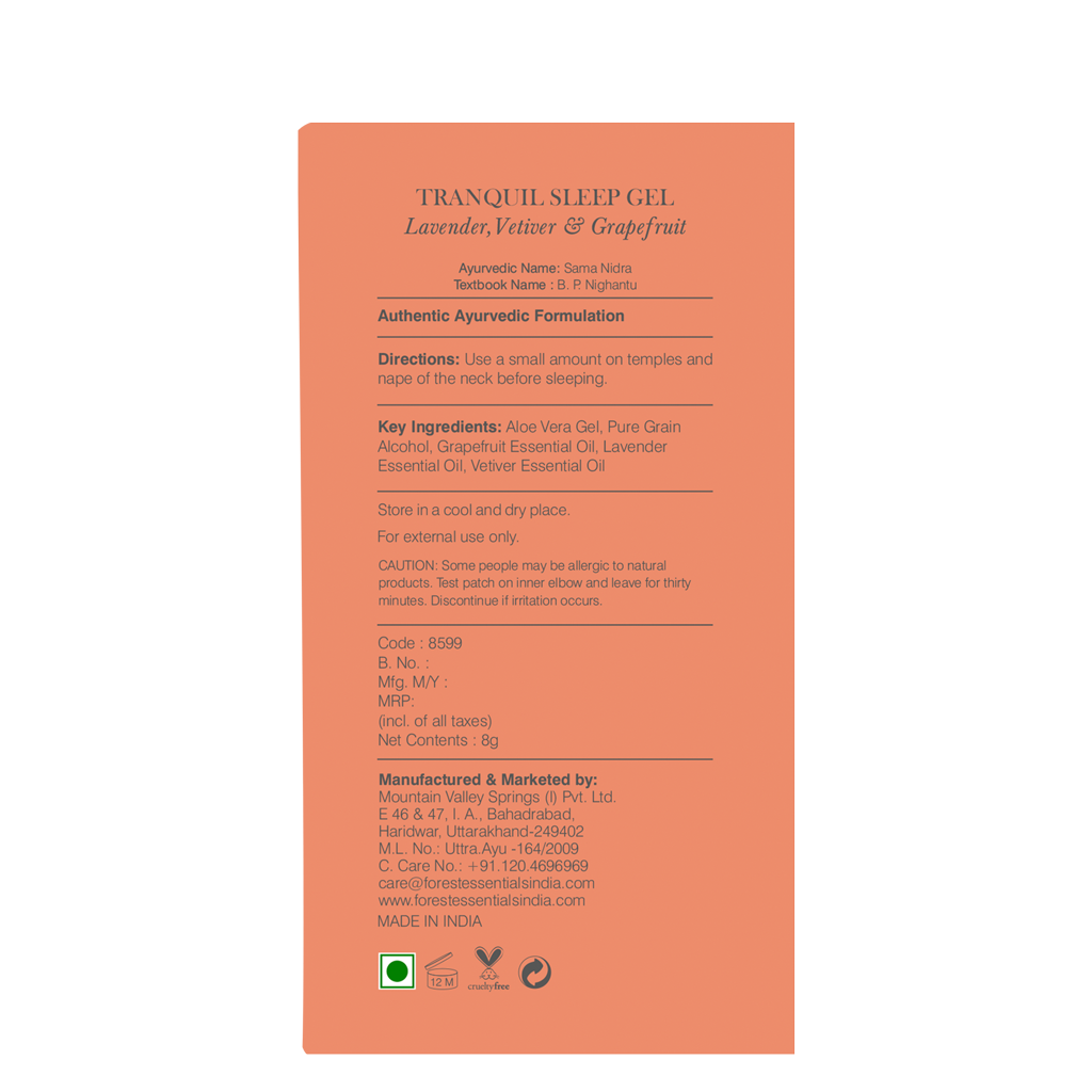 Tranquil Sleep Gel Lavender, Vetiver and Grapefruit | Forest